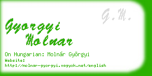 gyorgyi molnar business card