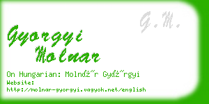 gyorgyi molnar business card